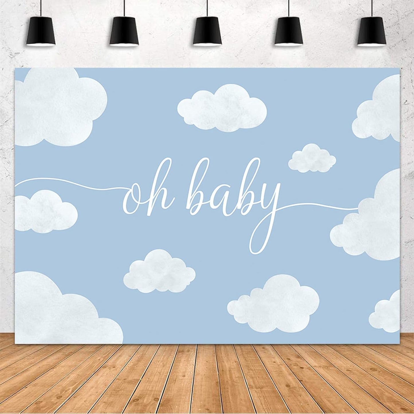 10x7ft Oh Baby Shower Backdrop for Birthday Party Decorations