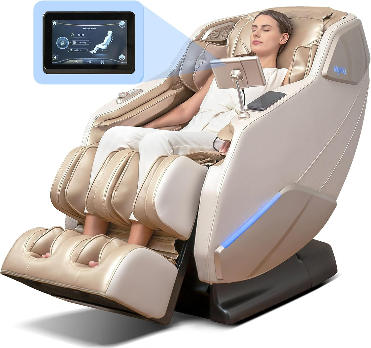 MYNTA Zero Gravity Massage Chair: Thai Stretch, Heat & 12 Modes