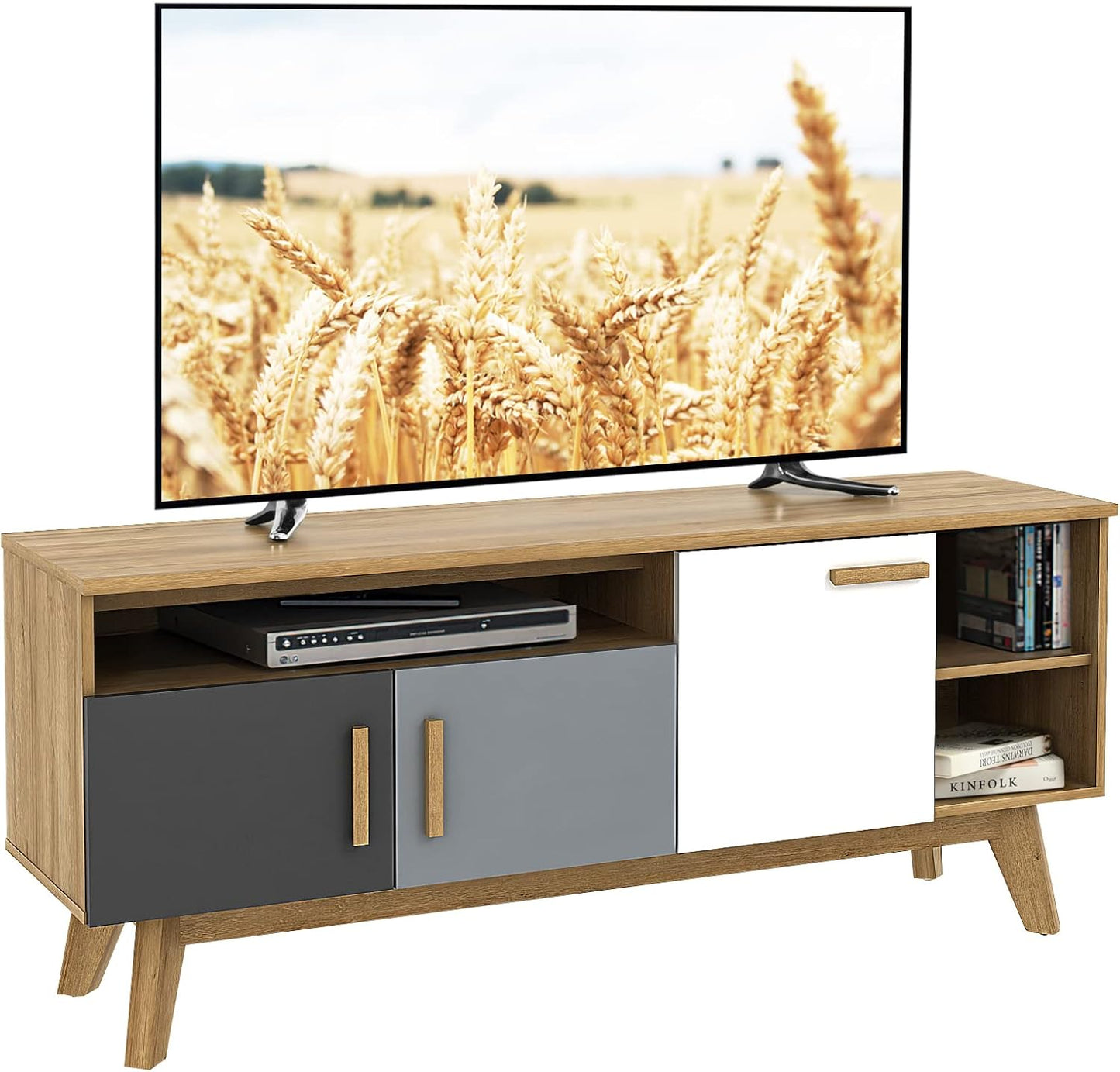 Tangkula 65 TV Stand: Stylish Storage & Media Center