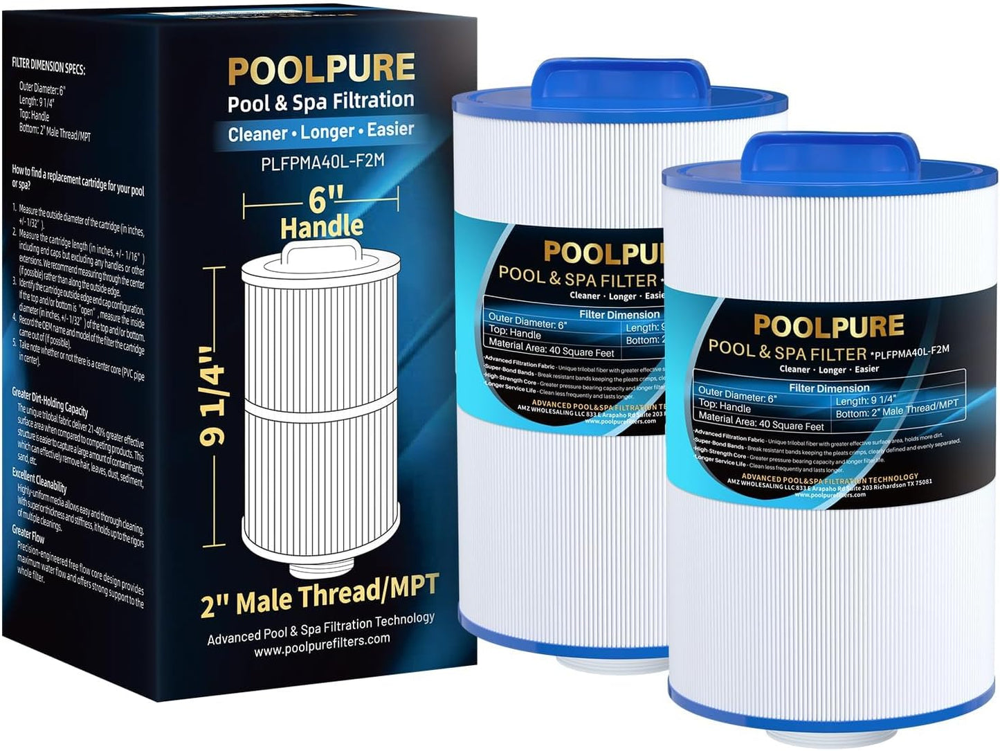 POOLPURE Replacement Spa Filter for Master Spas Twilight Models
