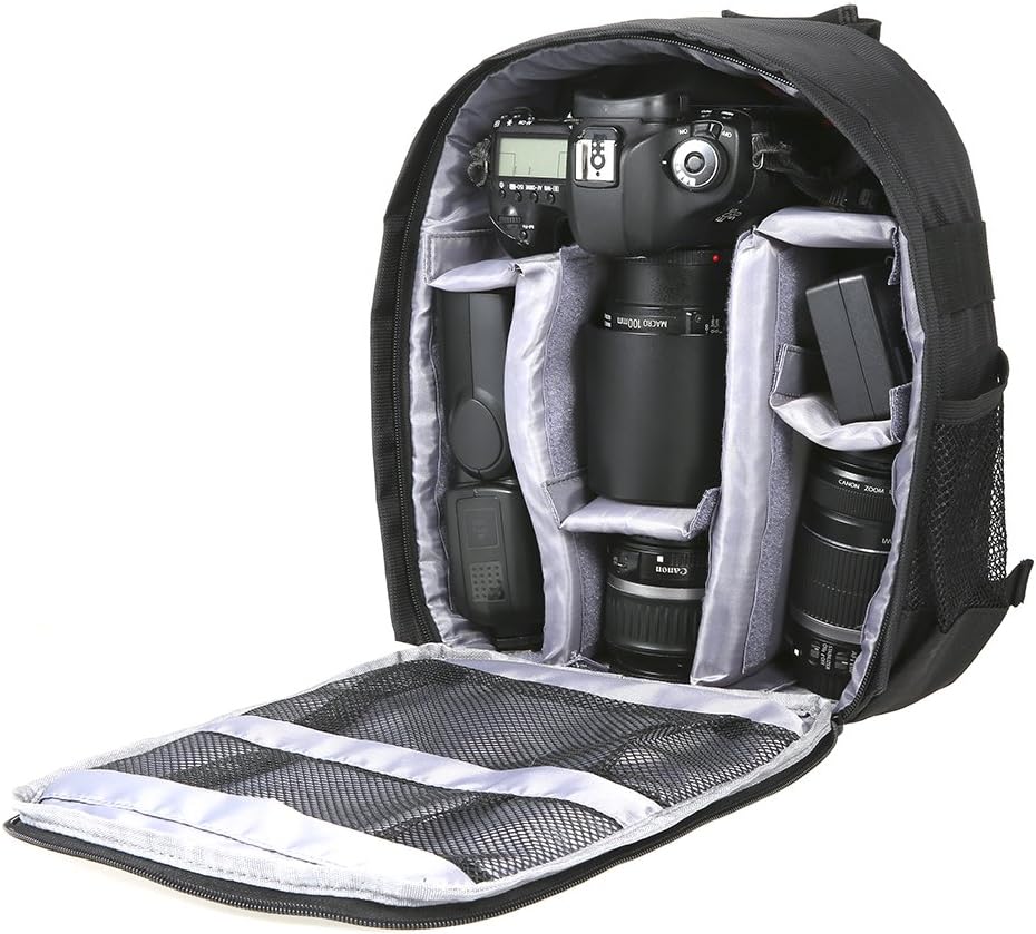 Docooler Small DSLR Camera Backpack - Customizable Interior, Waterproof, Canon Sony, 33x26.5x12.5cm