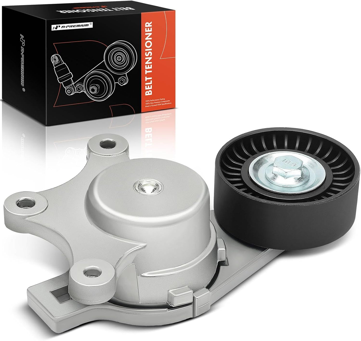 Belt Tensioner Assembly with Pulley for Ford and Lincoln Vehicles