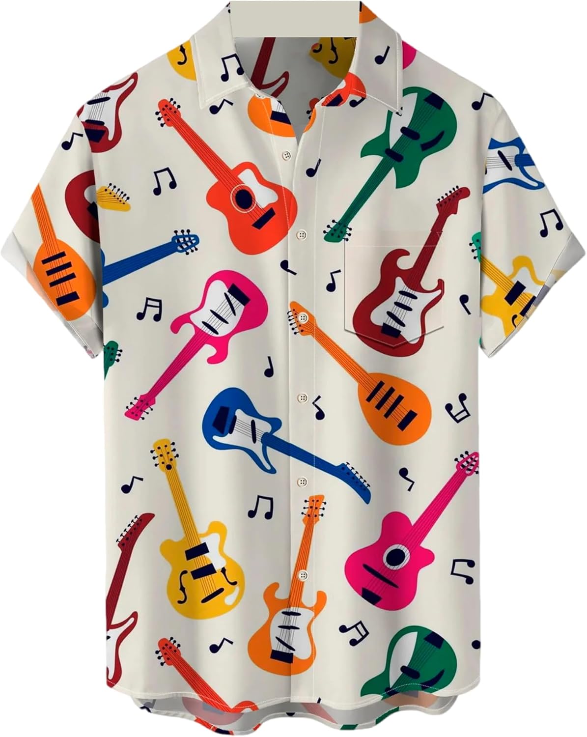 Hawaiian Vintage Music Shirt for Men - Retro Style Beachwear