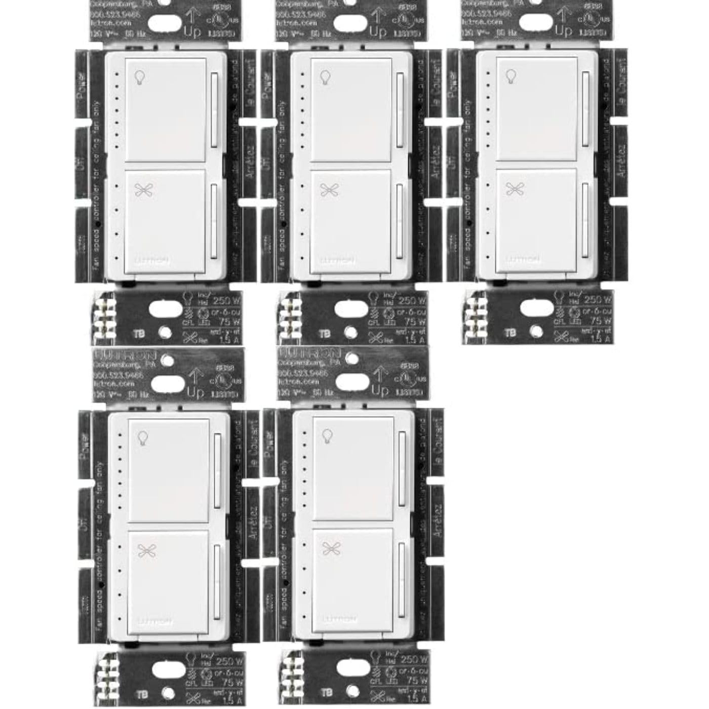 Lutron Maestro Fan Control and Light Dimmer for Dimmable LEDs