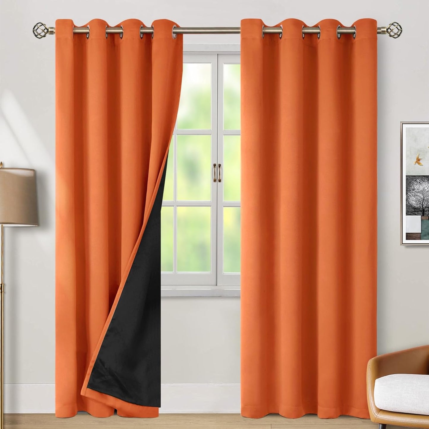 BGment Thermal Insulated Blackout Curtains for Total Light Blocking