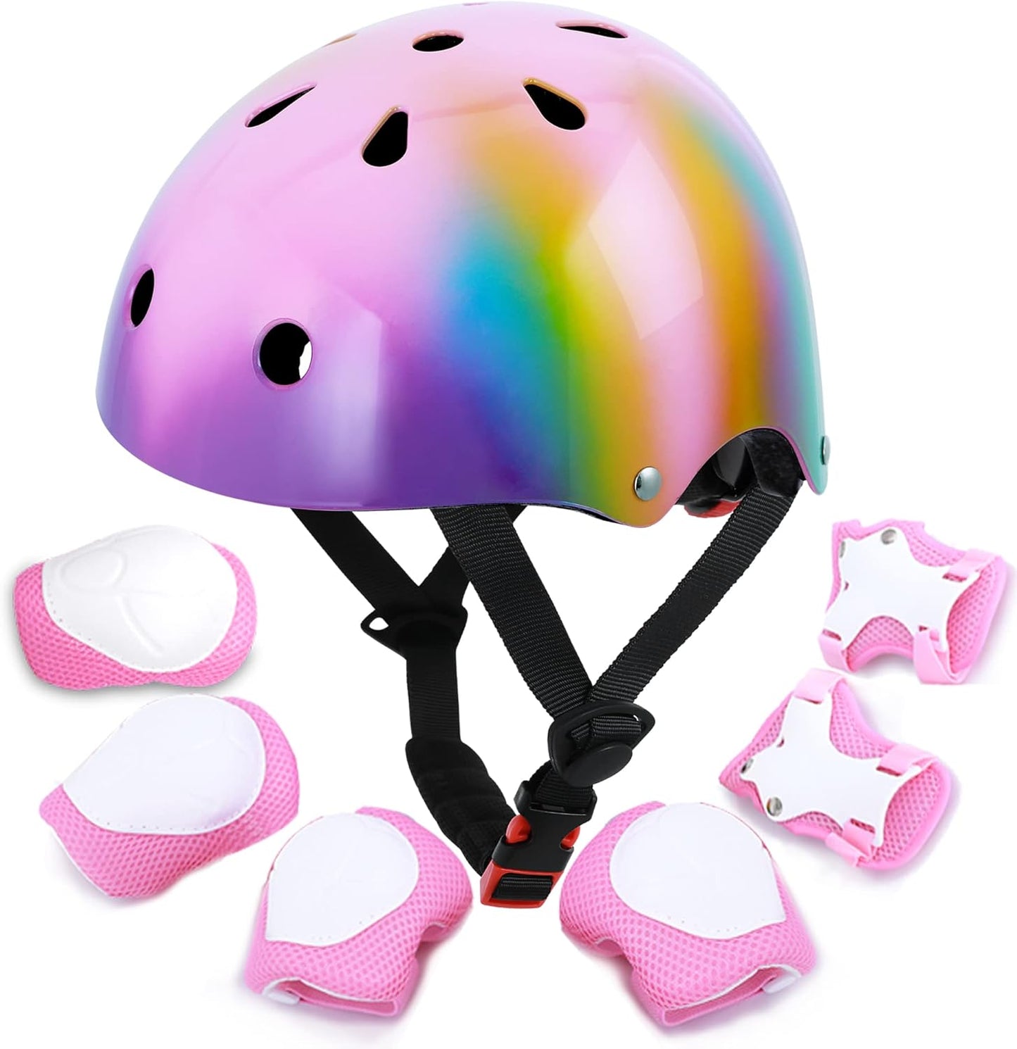 DINILEMU Kids Color Gradient Helmet - 3-8-14 Boys Girls Skateboard Safety