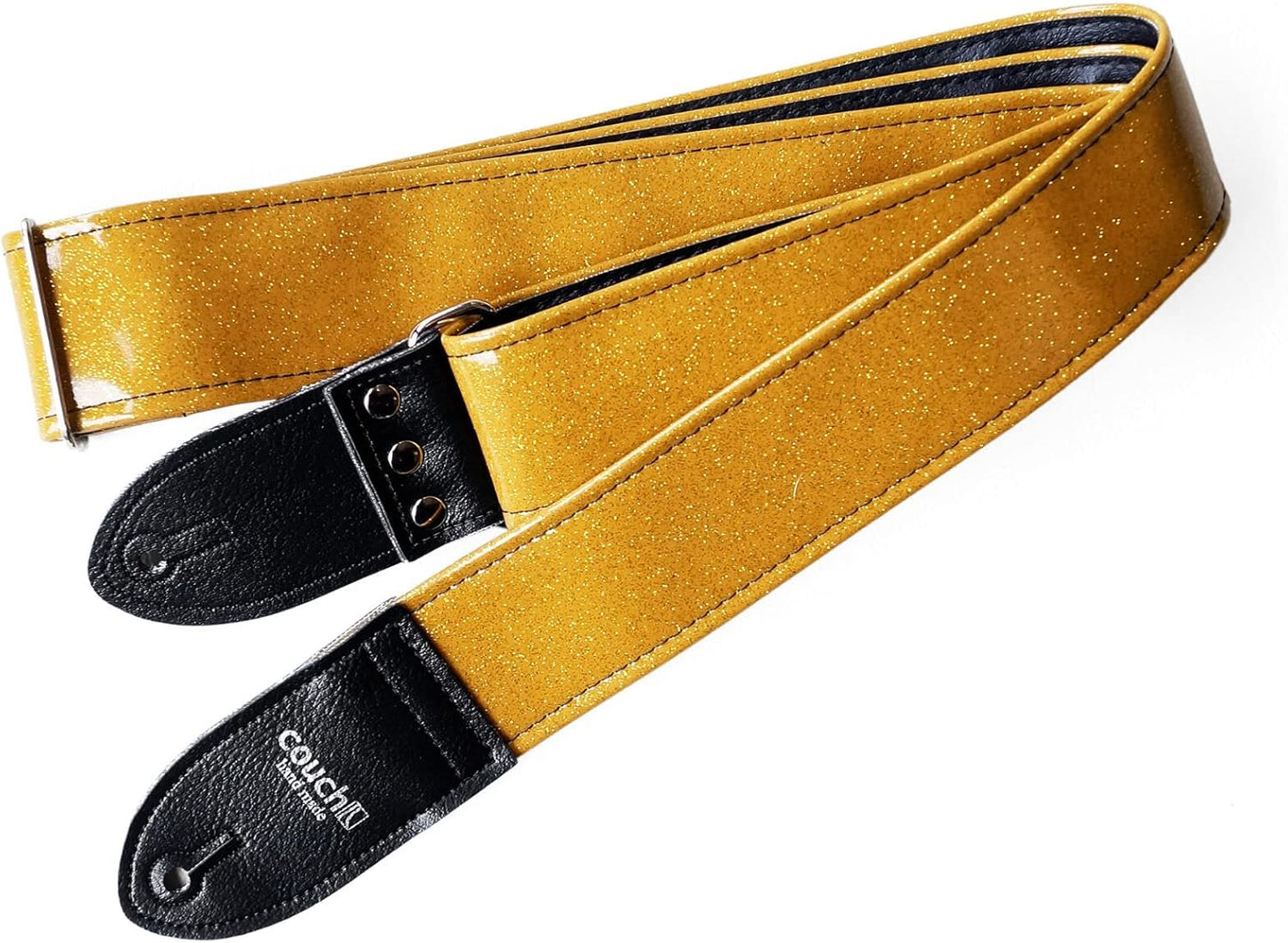 Custom Sparkle Guitar Strap - Retro Style Vegan Vinyl Design