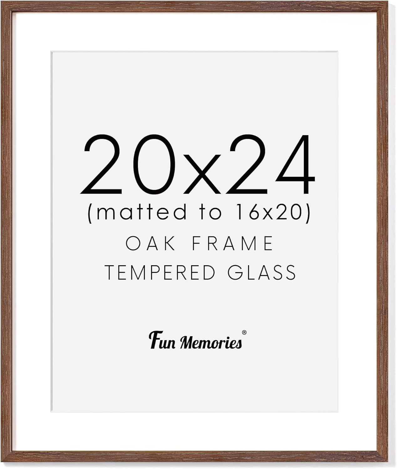 20x24 Picture Frames in Rustic Solid Oak Wood for Wall Display