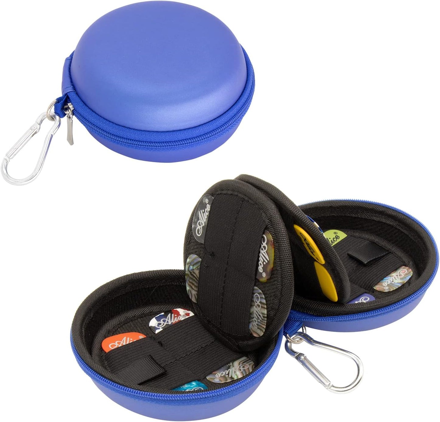 Waterproof Guitar Pick Case - Holds 32+ Picks (Blue)