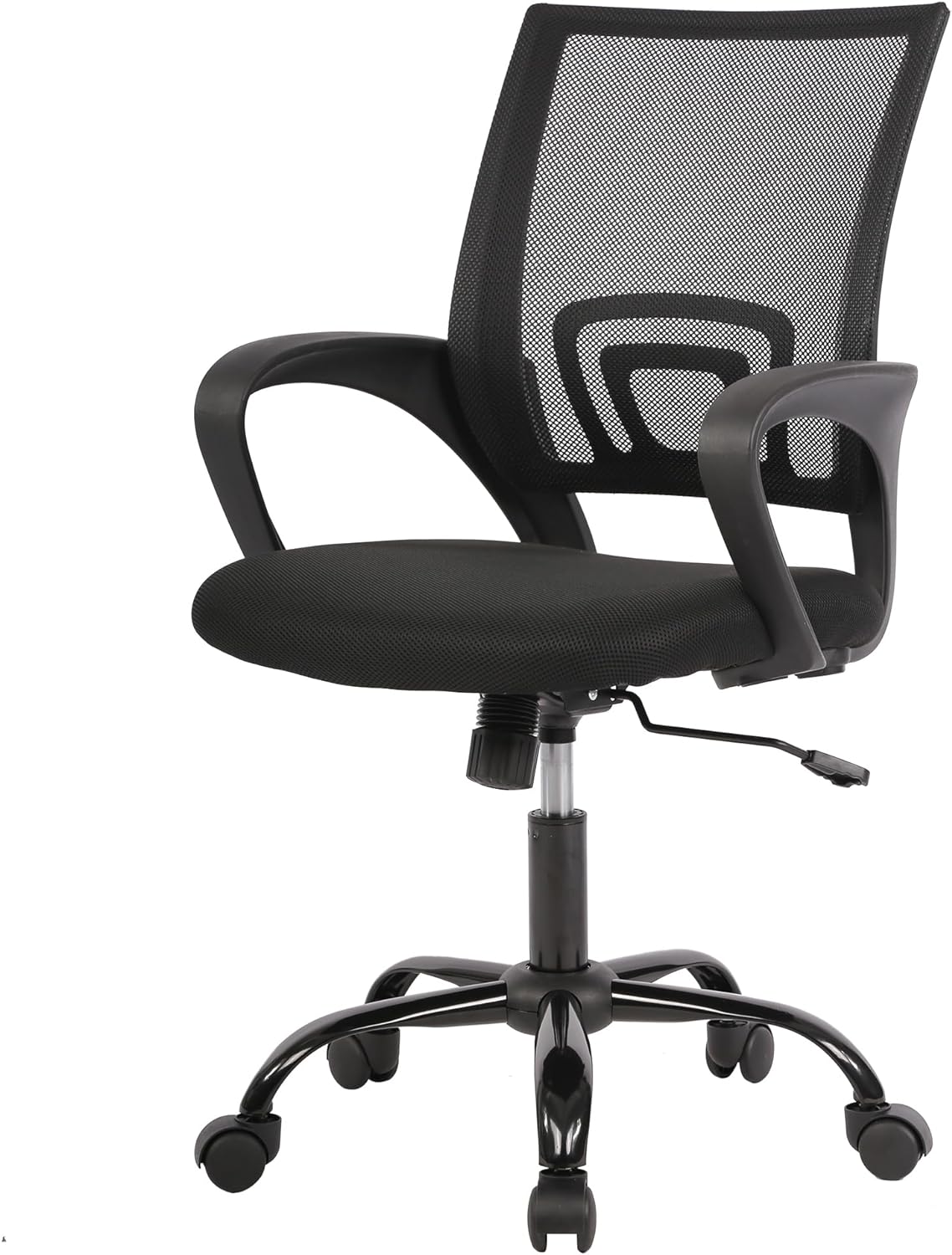 Adjustable Ergonomic Office Chair - Lumbar Support, Black