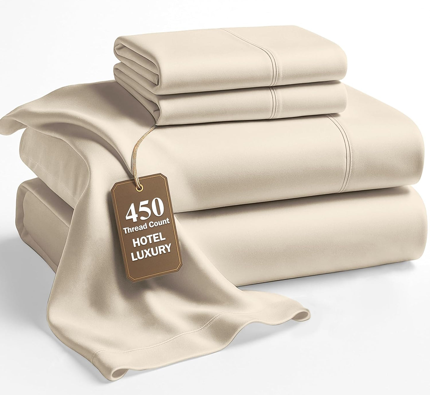 California King Bed Sheets 450 Thread Count Soft Cotton Set