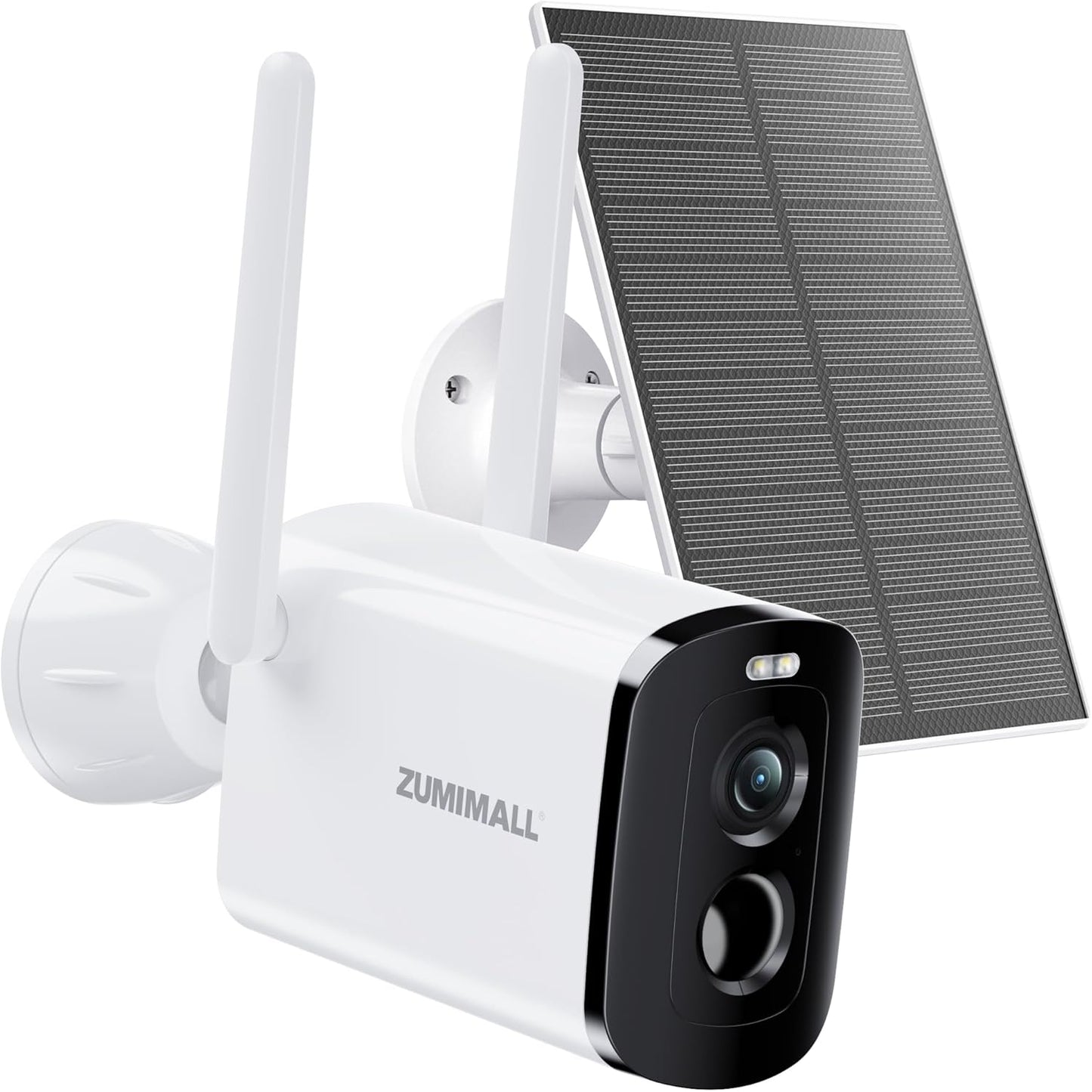 2K Solar Security Camera: Color Night Vision & Alexa Compatible