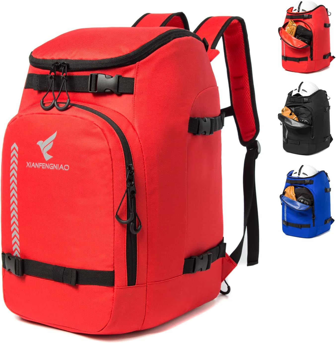 XIANFENGNIAO Ski Boot Bag - 50L Waterproof Travel Backpack