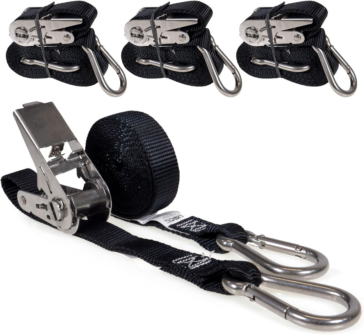 Stainless Steel Ratchet Straps for Secure Marine Tie Downs