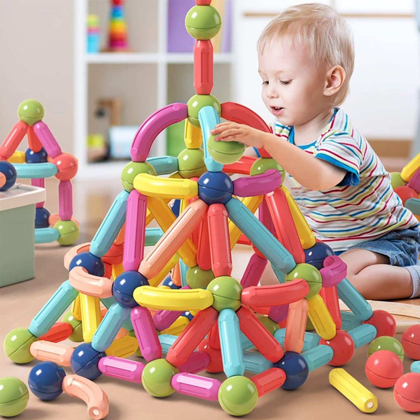 STEM Magnetic Building Blocks Set - Educational Fun!