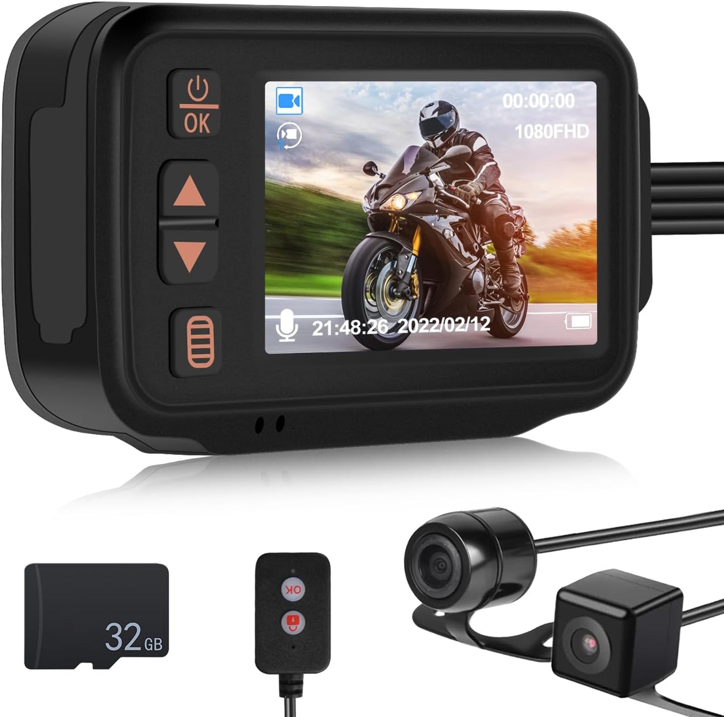 CAMECHO Dash Cam Front and Rear for Motorsports and More
