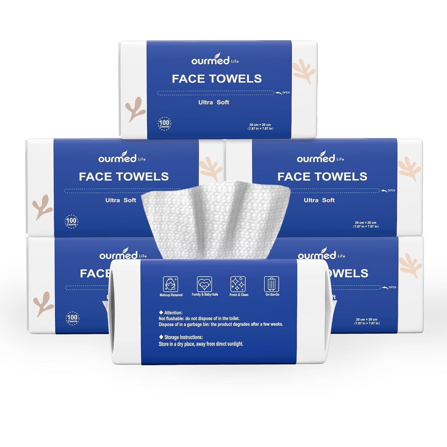 Disposable Biodegradable Face Towels for Sensitive Skin Care