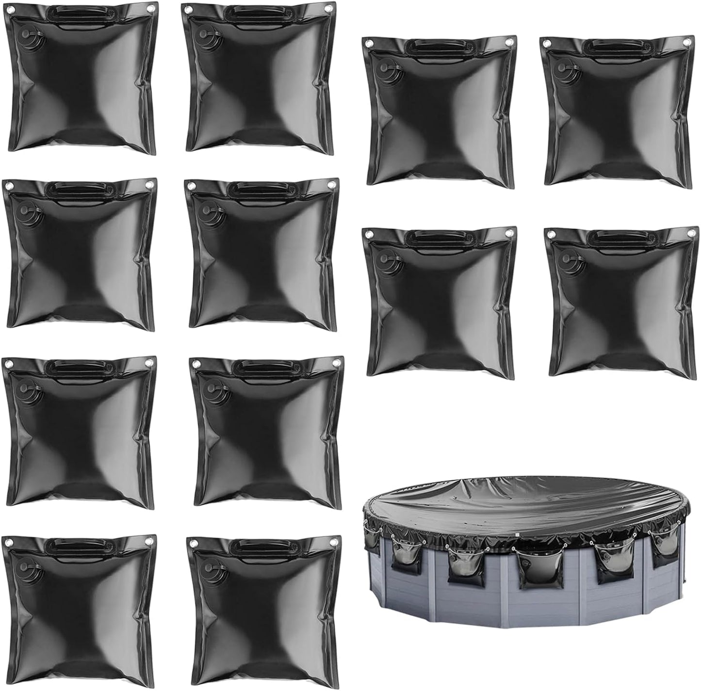 Durable 0.7mm Pool Cover Water Weight Bags for Winter Use