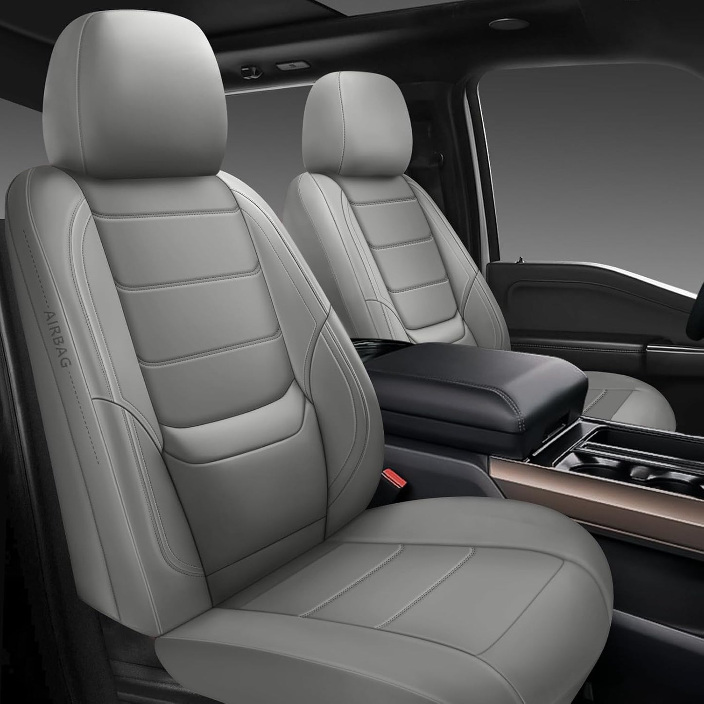BABYBLU Leather Car Seat Covers for Universal Fit Vehicles