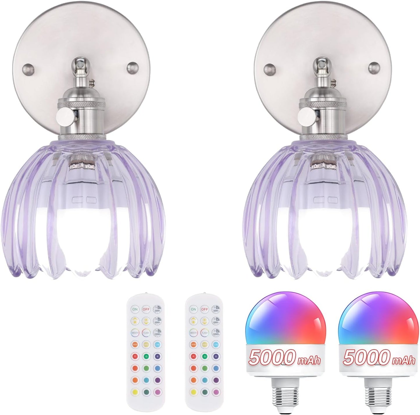 Vintage 5000 mAh Battery Operated Wall Sconce with Remote Control