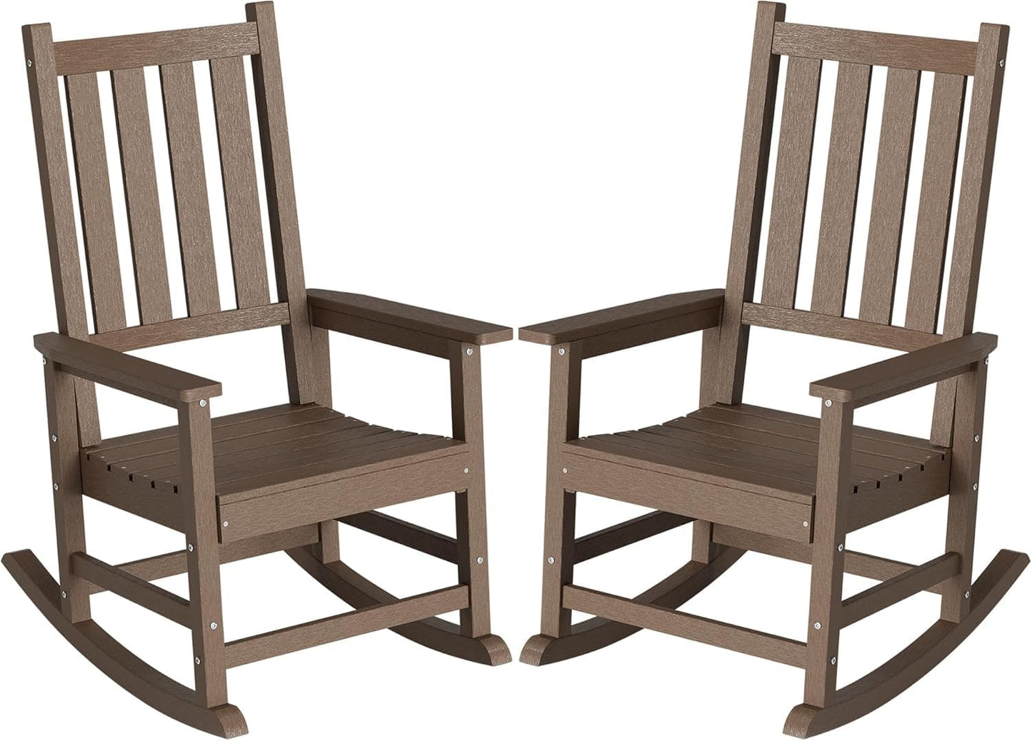 Oversized HDPE Outdoor Rocking Chair Set of 2 for Comfort