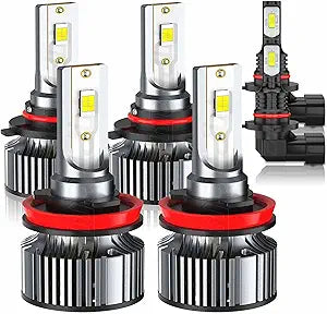 LED Headlight Bulbs Combo for Ford F150 2015-2023, 6000K White