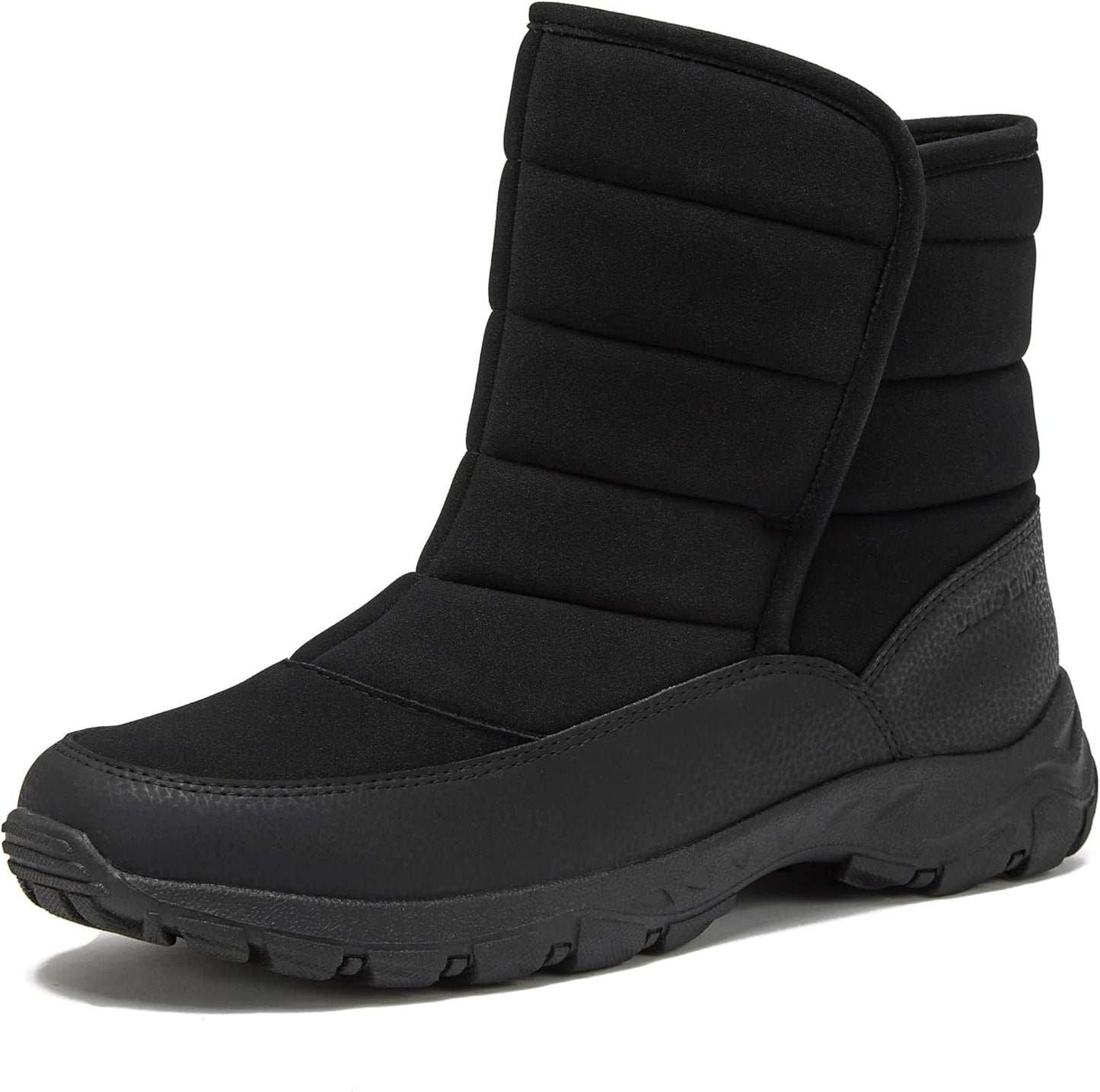 Expedition Quilted Slip On Mens Snow Boots for Winter Comfort