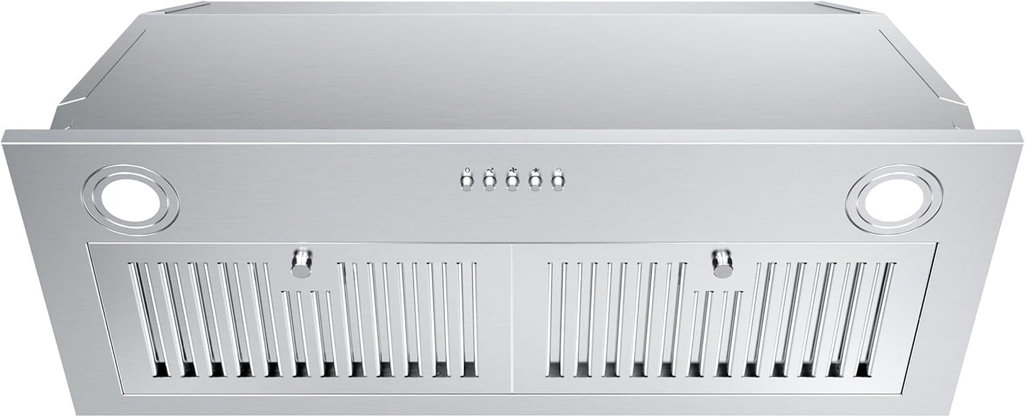 FIREGAS 30 Inch Range Hood Insert with 600 CFM for Kitchens