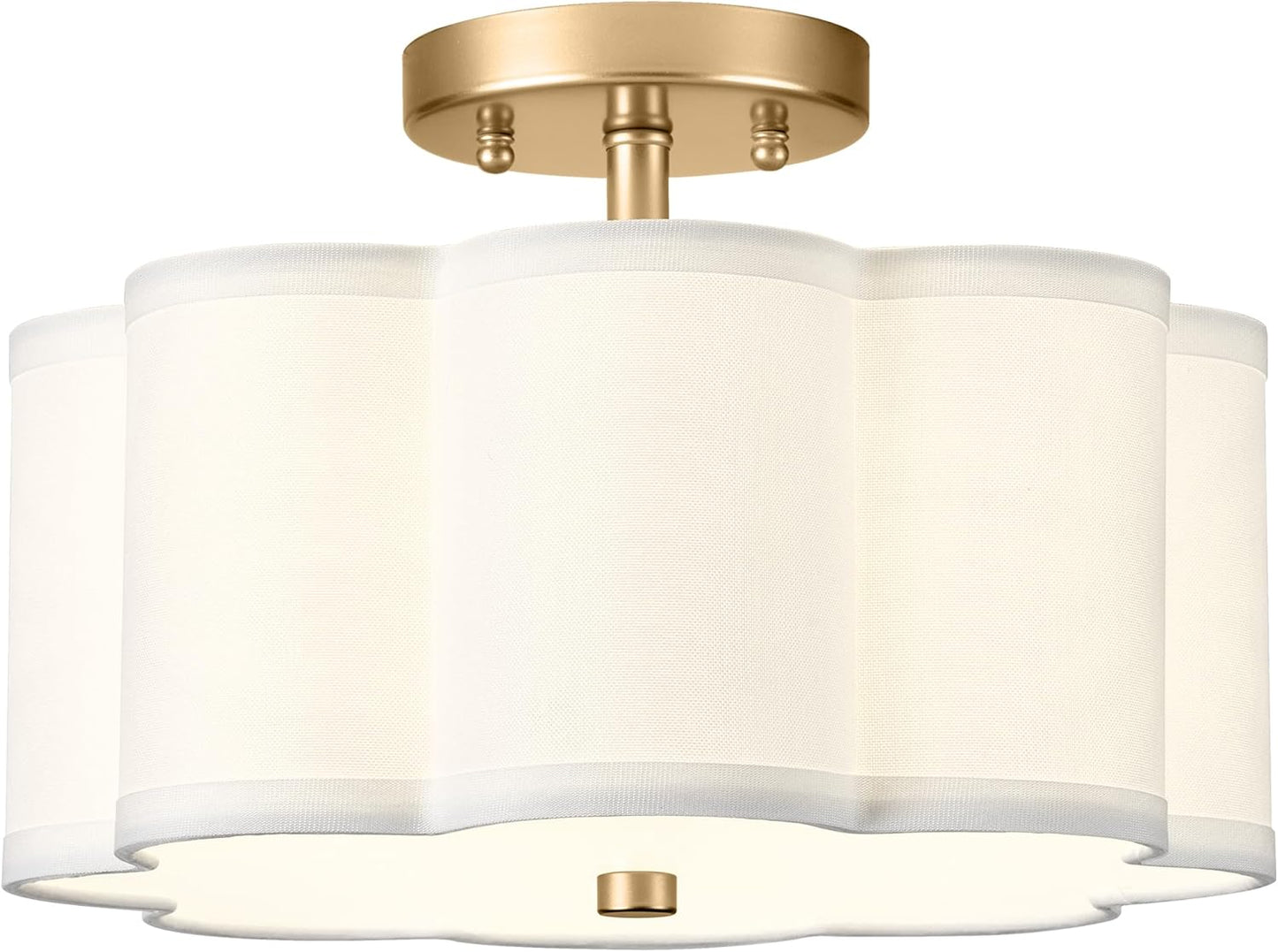 Gold Semi Flush Mount Ceiling Light for Farmhouse Style Rooms