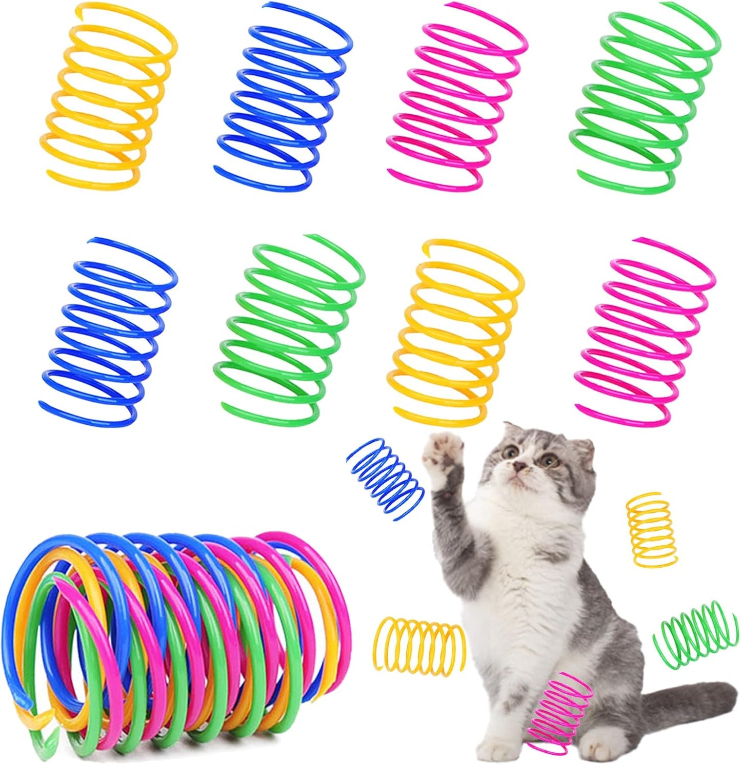 Aimicoca Cat Spring Toy Pack: Active & Colorful Fun