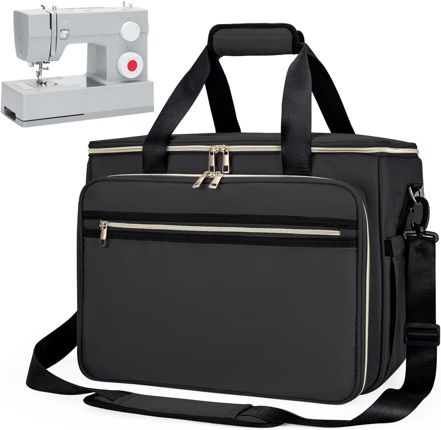 Sewing Machine Carrying Case with Removable Bottom Padding