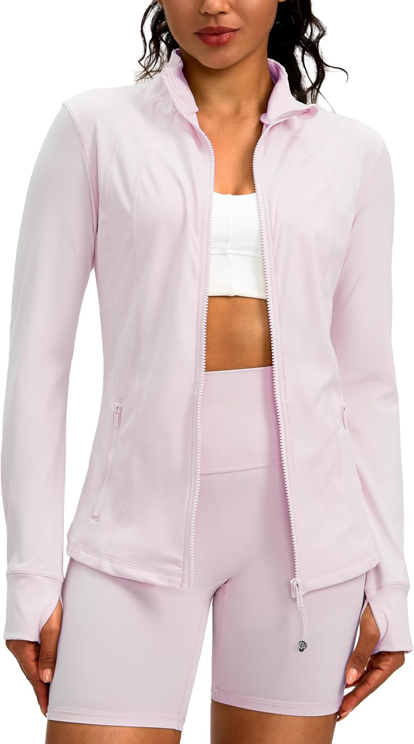 Women's Workout Jackets with 4 Pockets for Yoga and Running