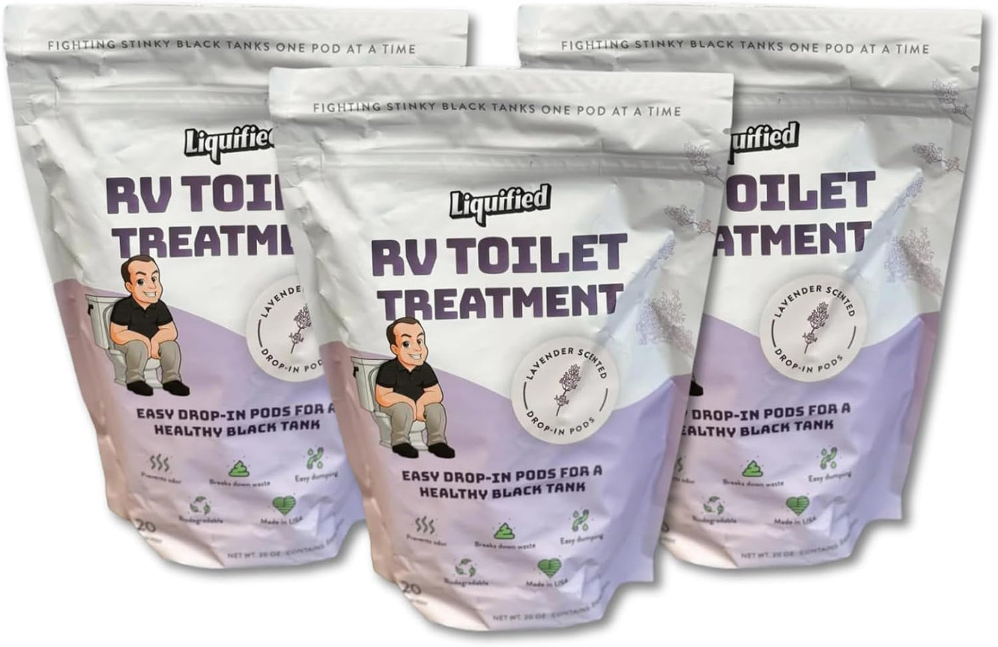Liquified RV Toilet Treatment Drop-Ins Bundle for Odor Control