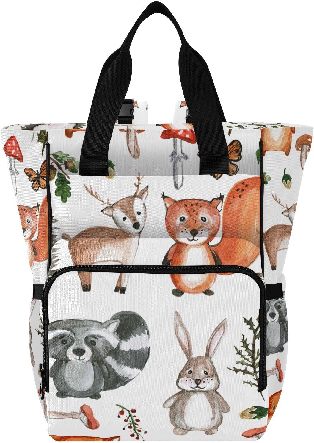 SPRIPORT Cute Woodland Animals Diaper Bag