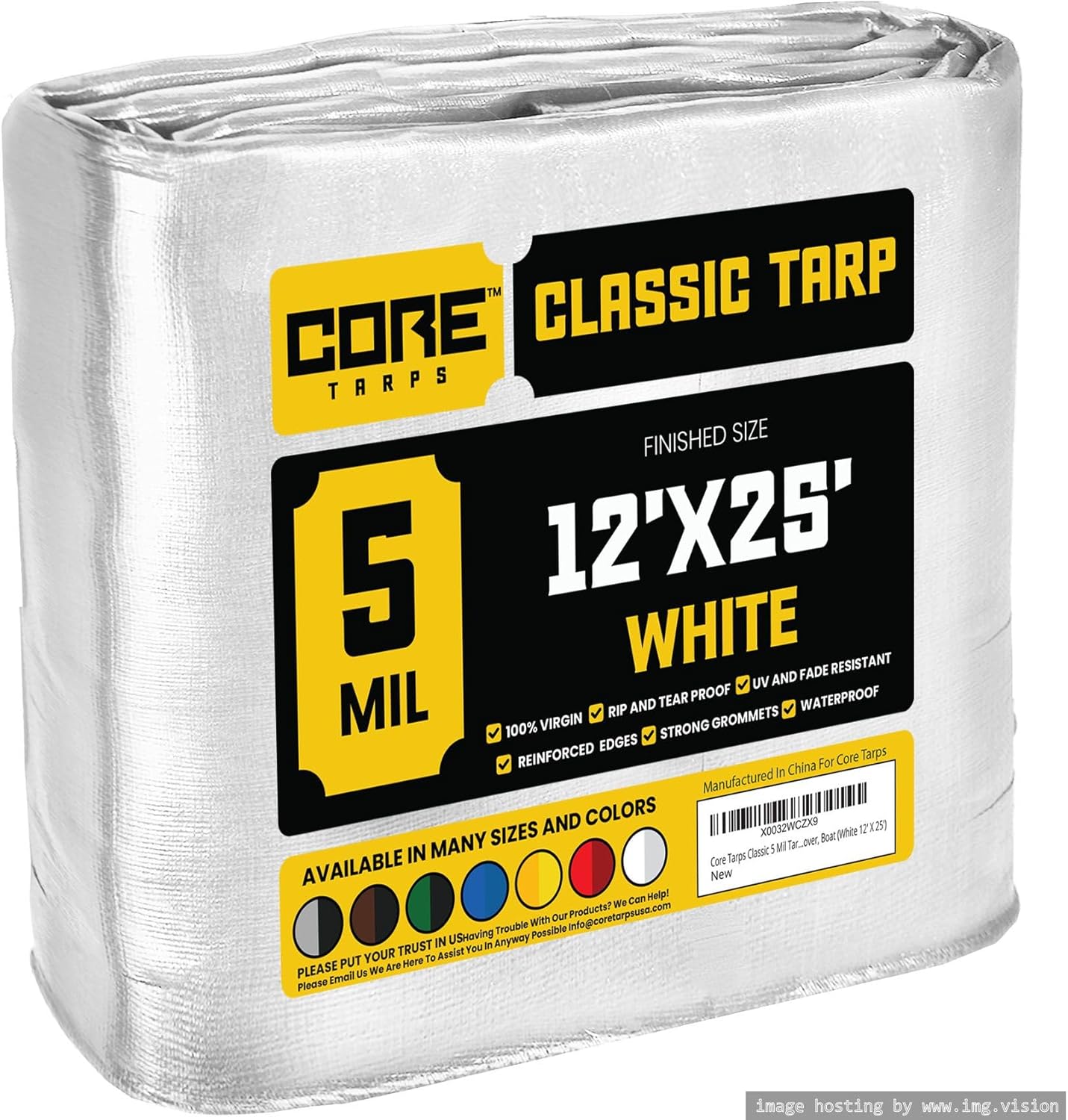 Core Tarps Classic 5 Mil Tarp Cover for All Weather Protection