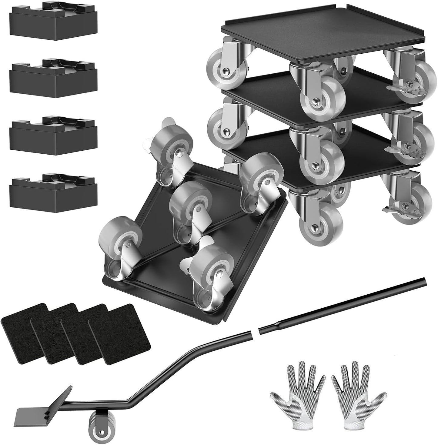 Heavy Duty 1500LBS Furniture Dolly with 5X 360 Wheels
