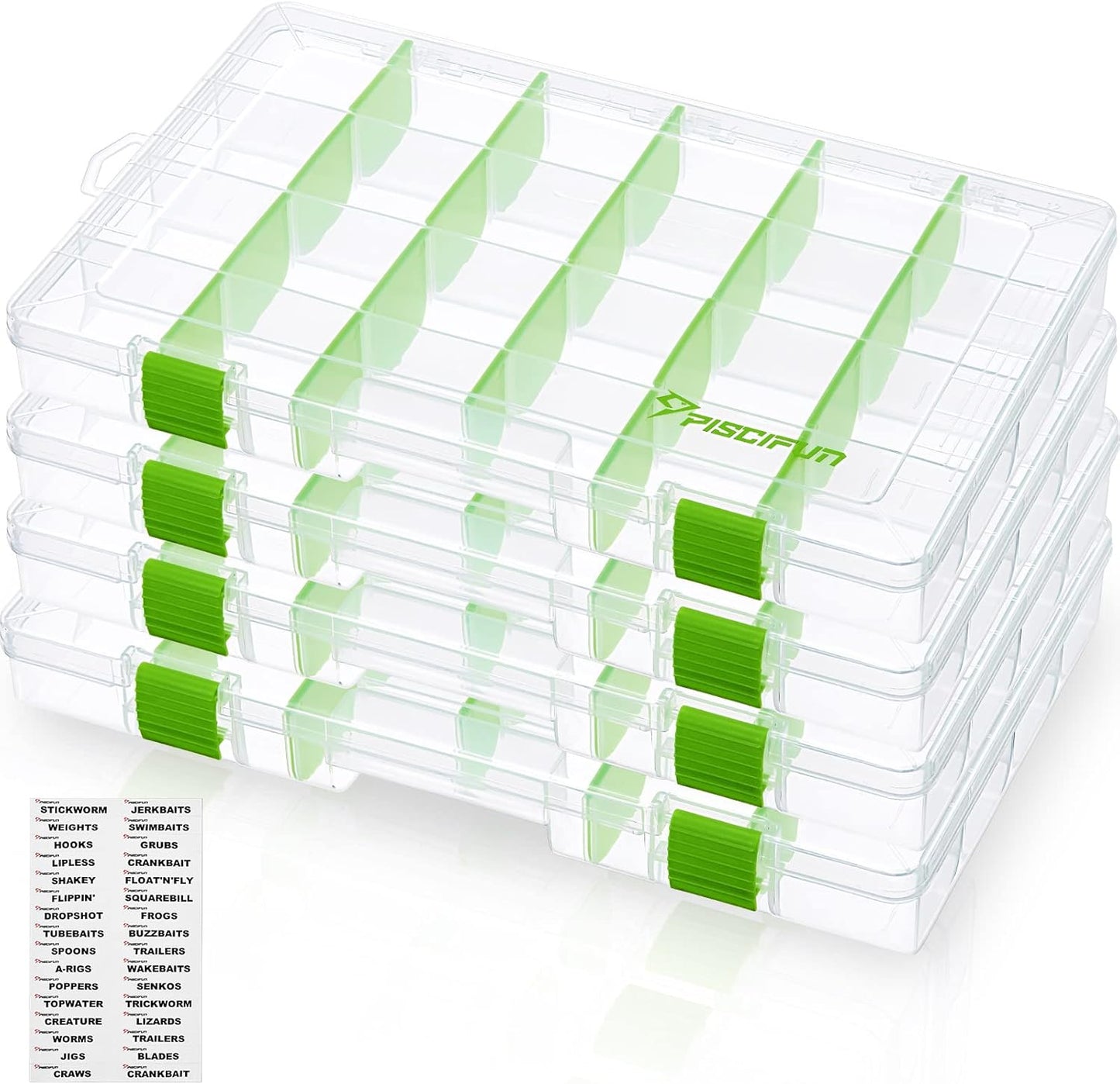 Durable 3700 Fishing Tackle Boxes with Waterproof Labels