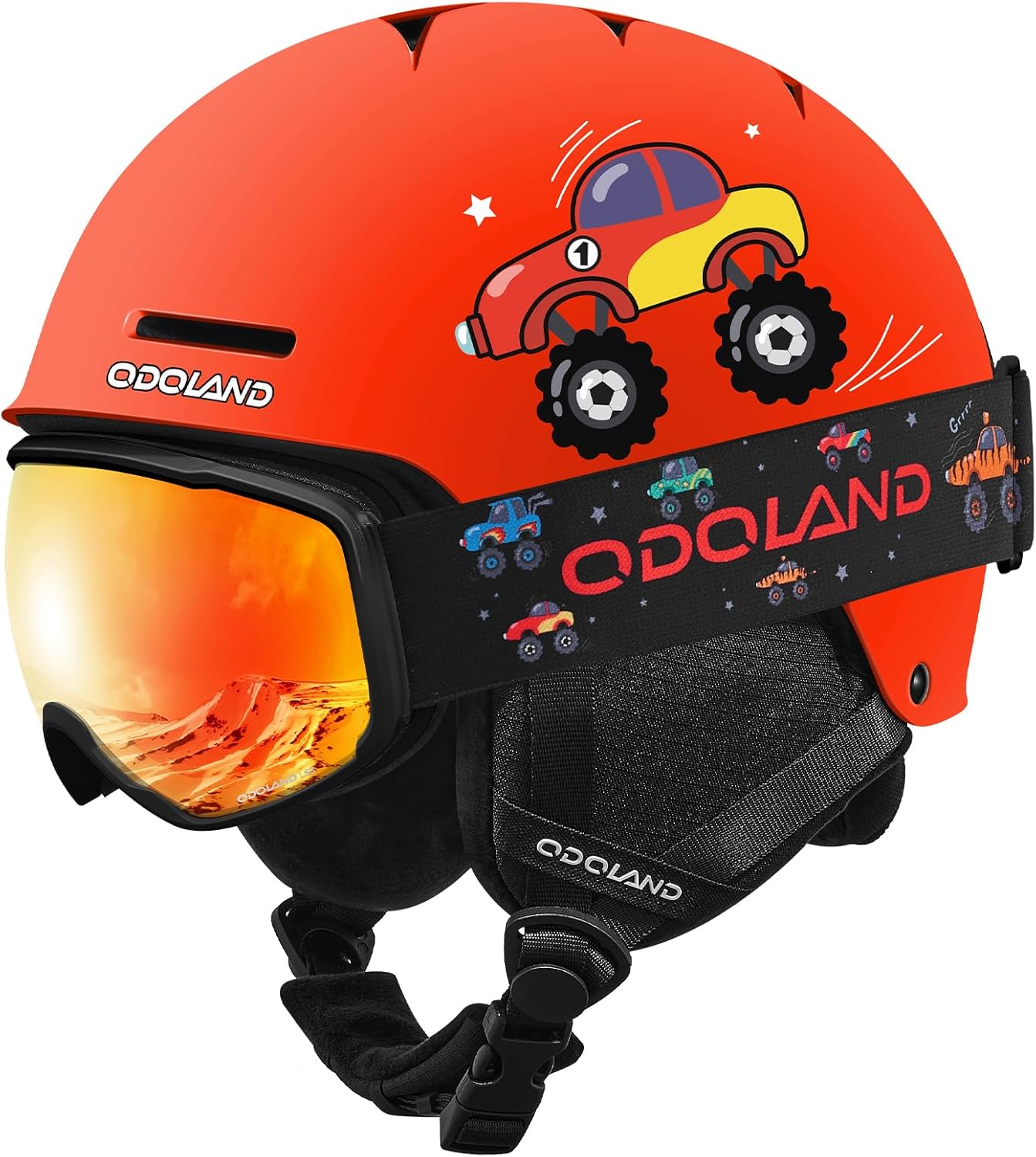 Odoland Kids Ski Helmet and Goggles Set for Ultimate Safety