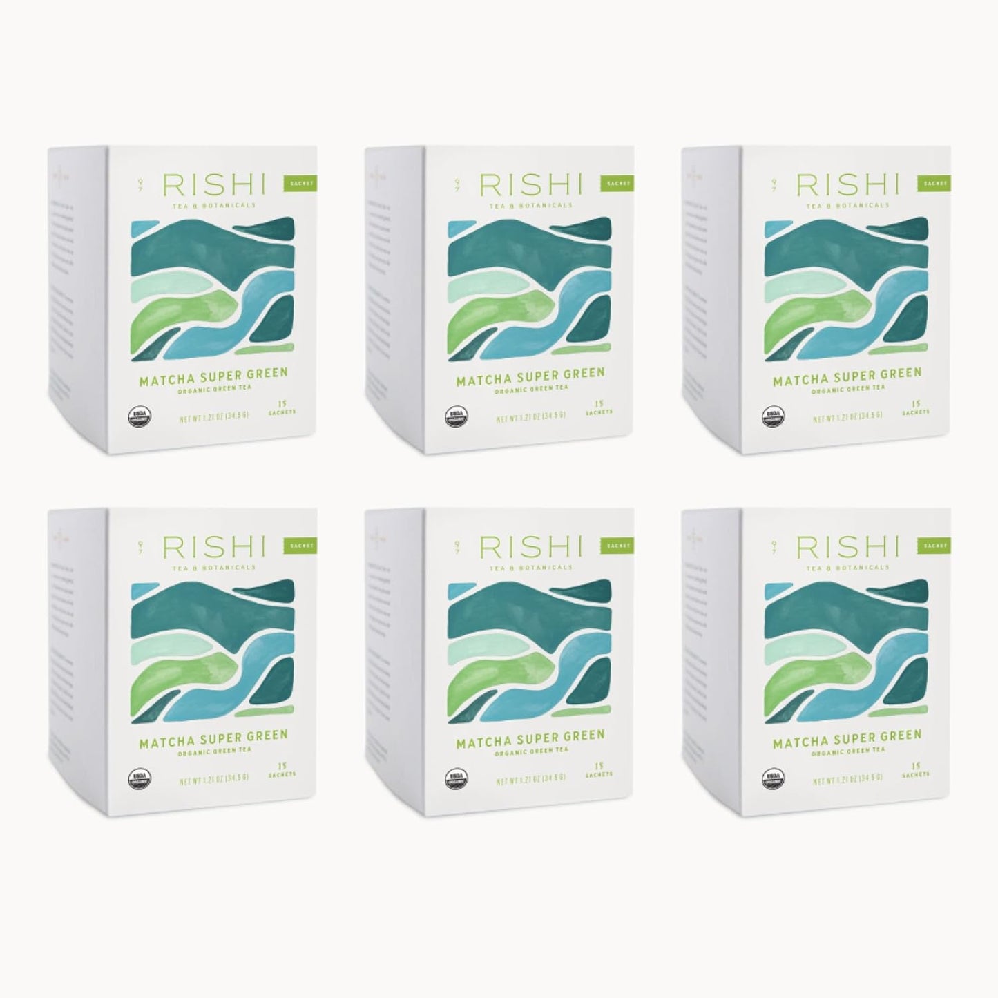 Rishi Tea Matcha Super Green - Organic Caffeinated Sachets