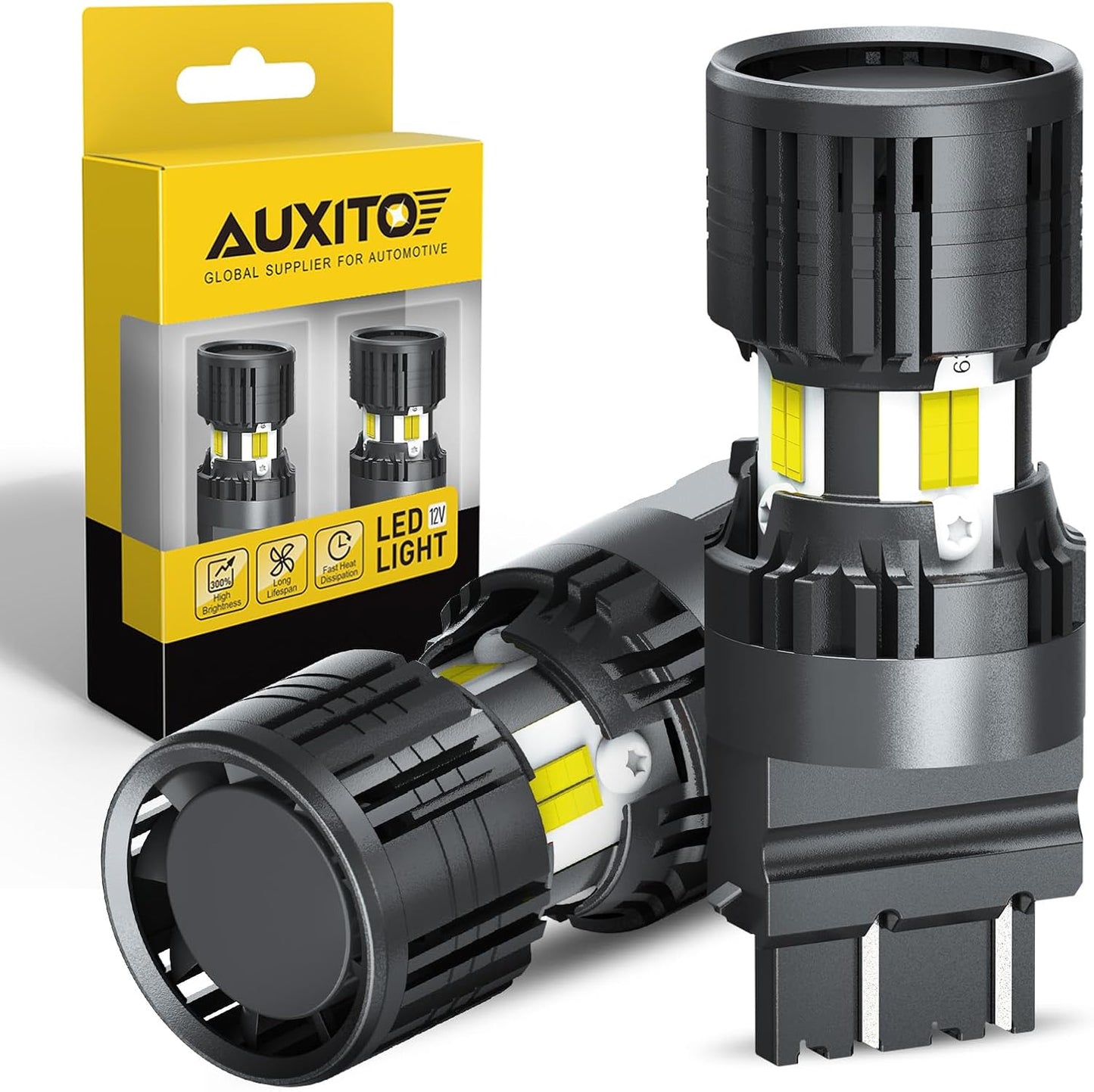 AUXITO 3156 3157 LED Bulbs White 4000LM for Bright Lighting