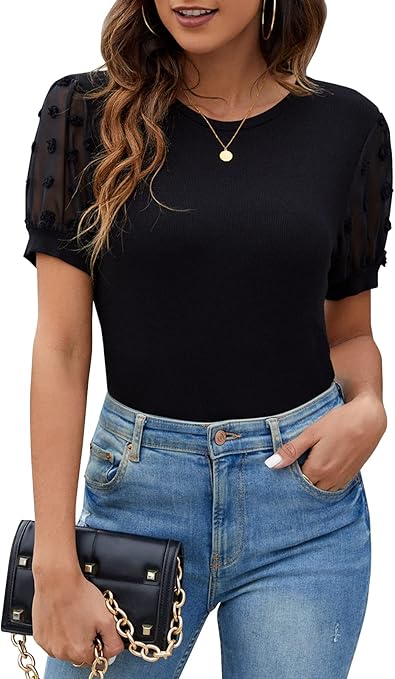 Blooming Jelly Womens Short Sleeve Blouse for Stylish Work Wear