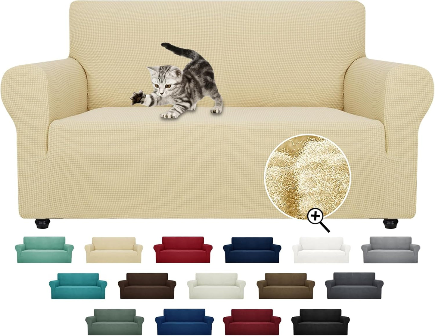 Super Stretch Couch Cover for Loveseat - Pet Friendly Protector