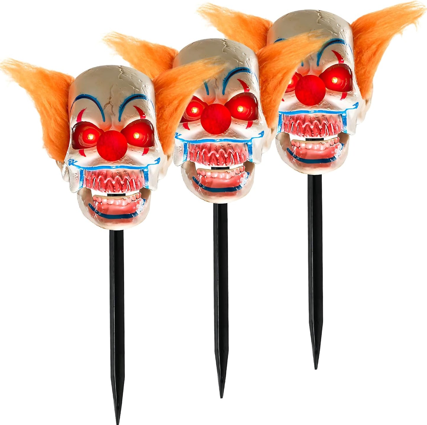Halloween Animatronics Clown Stakes Decorations for Spooky Fun