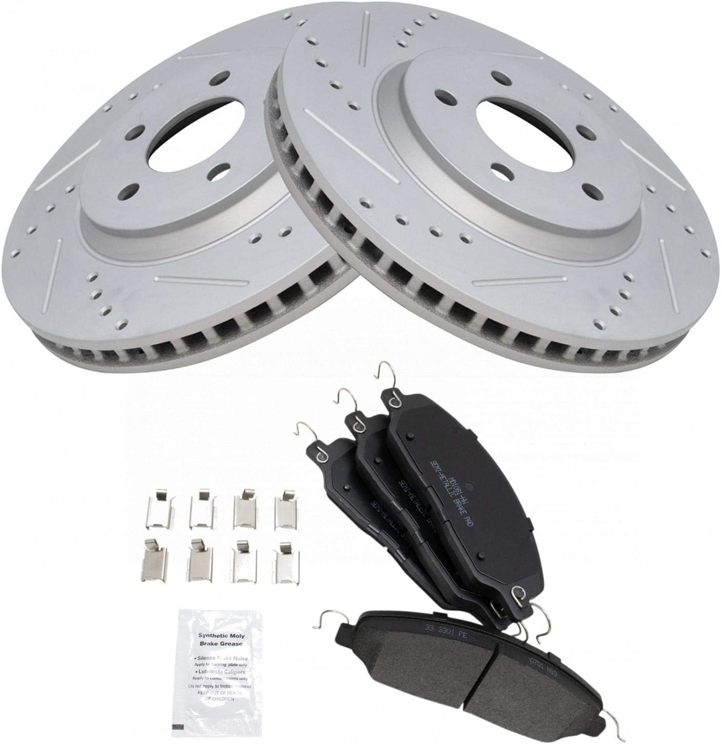 TRQ Front Performance Brake Pad & Rotor Kit for Ford Mustang