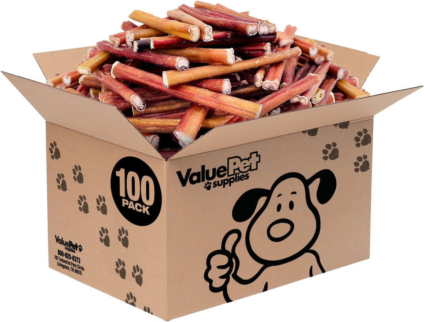 ValueBull Bully Sticks for Dogs - Natural 6 Inch Chew Treats