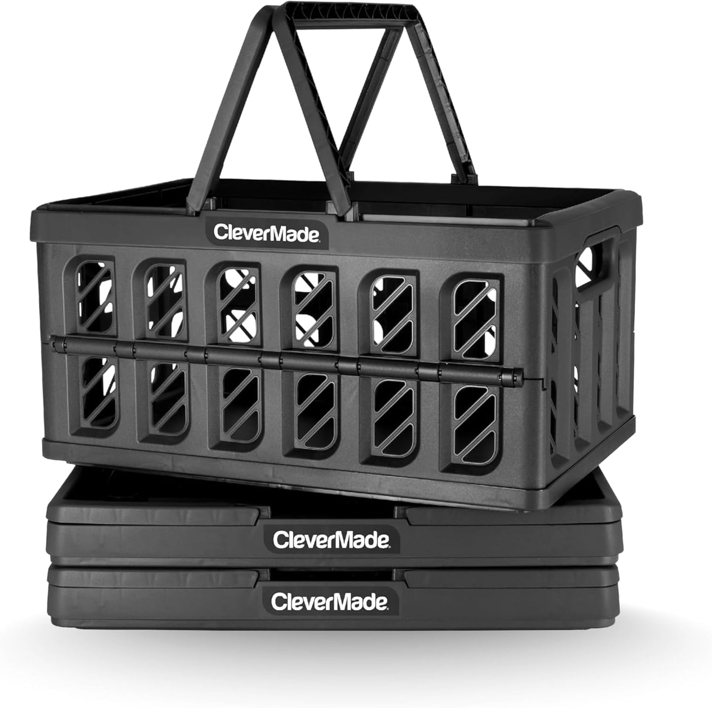 CleverMade Collapsible Shopping Basket - Eco Friendly Storage Bins