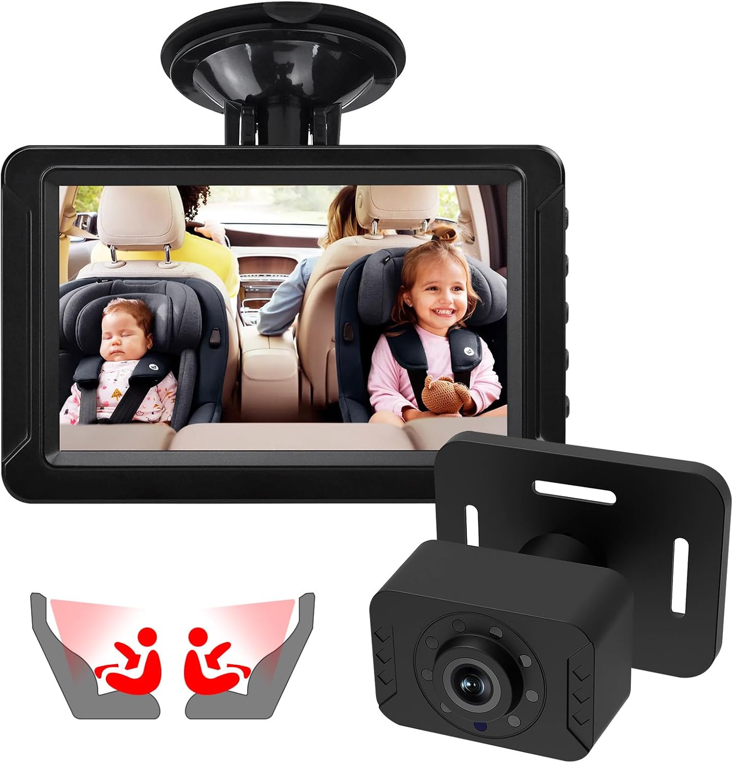 BORKA Baby Car Camera: HD Night Vision for Backseat Safety