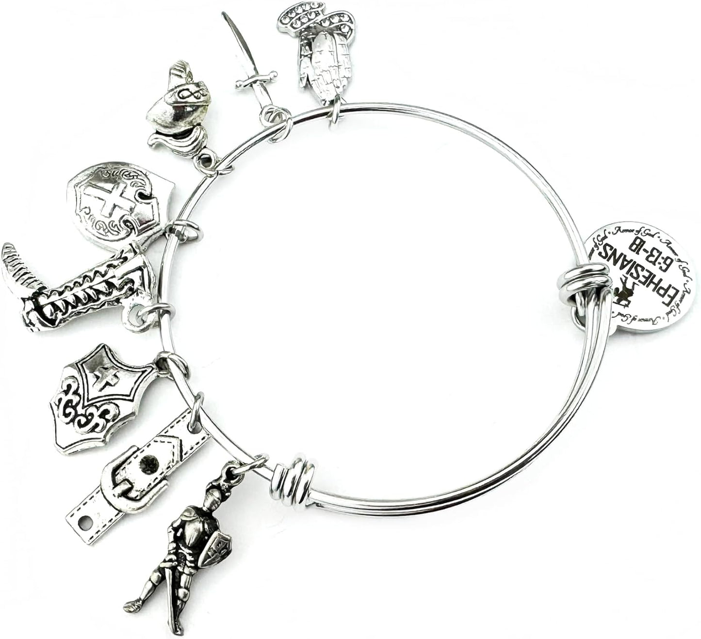 Armor of God Chain Charm Bracelet Adjustable Bangle Gift for Her