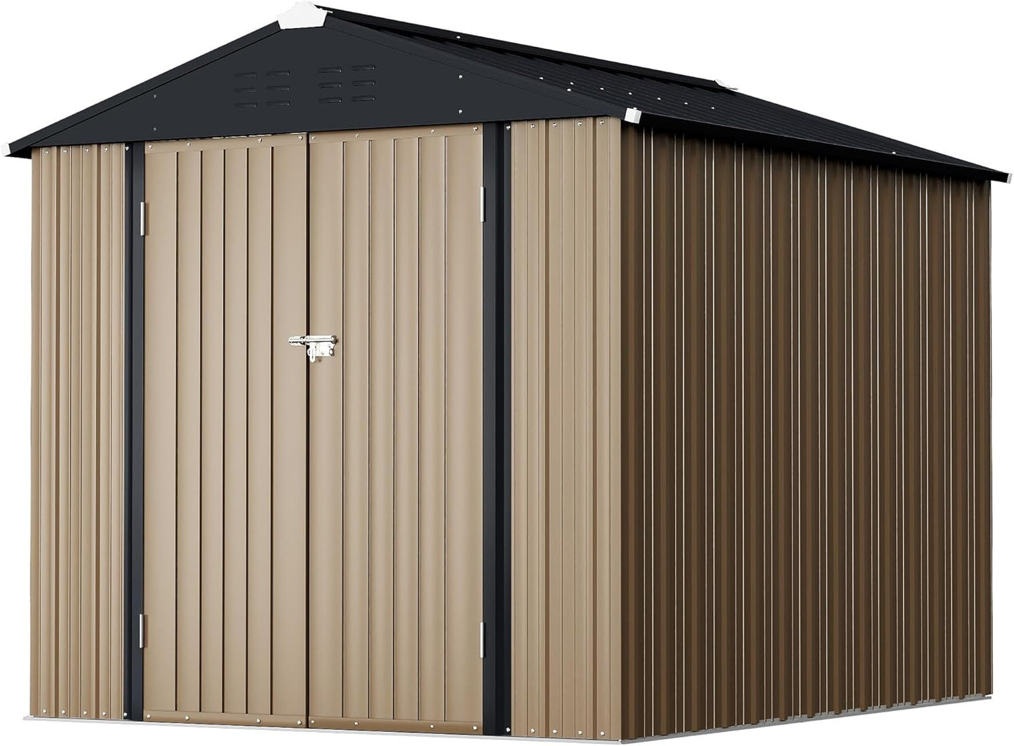 GUNJI 6 x 4 FT Outdoor Storage Shed for Garden Tools and More