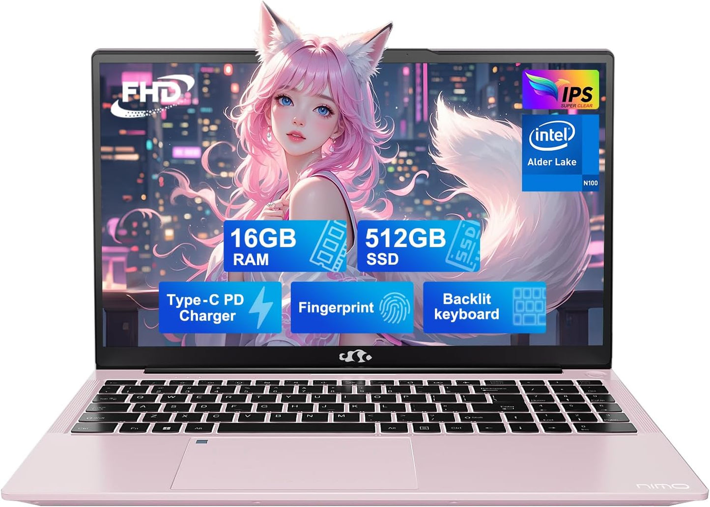 NIMO 15.6 IPS FHD Student Laptop with Intel Pentium N100